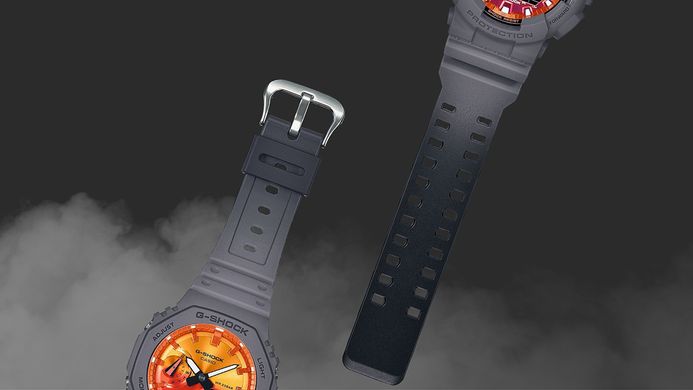Casio G-Shock GA-2100FL-8ADR CasiOak Flame Inside Collection Digital Analog Dial Resin Band