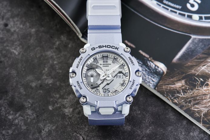 Casio G-Shock GA-2200FF-8ADR Forgotten Future Series Digital Analog Dial Metalic Silver Resin Band