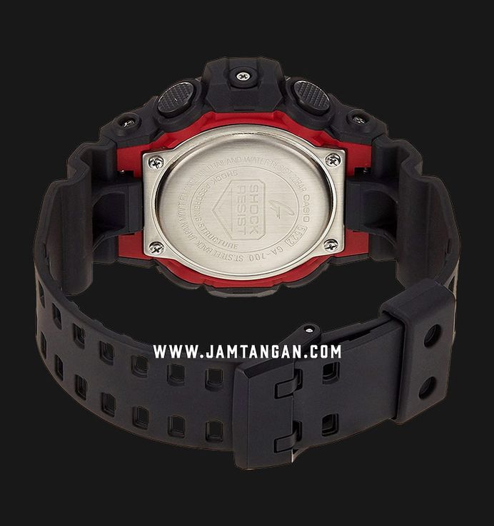 Casio G-Shock GA-700-1ADR Digital Analog Dial Black Resin Band
