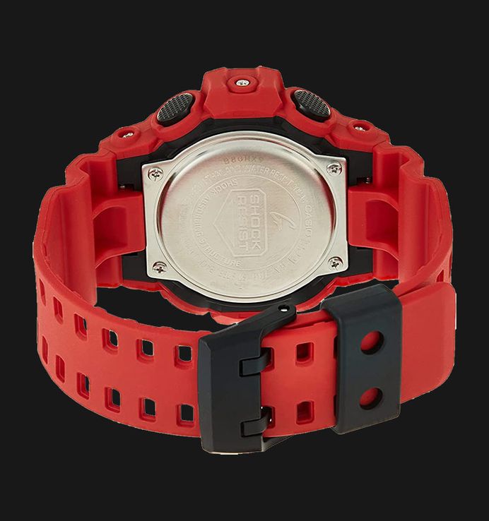 Casio G-Shock GA-700-4ADR Men Digital Analog Dial Red Resin Band