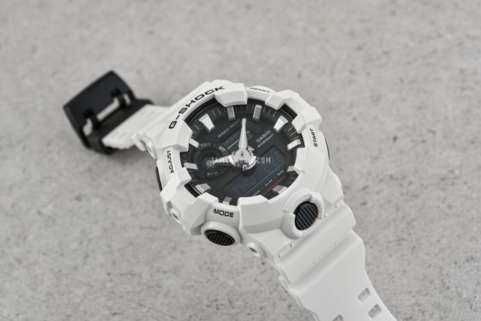 Casio G-Shock GA-700-7ADR Digital Analog Dial White Resin Band