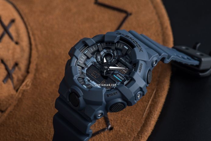 Casio G-Shock GA-700CA-2ADR Utility Camo Digital Analog Dial Blue Resin Band