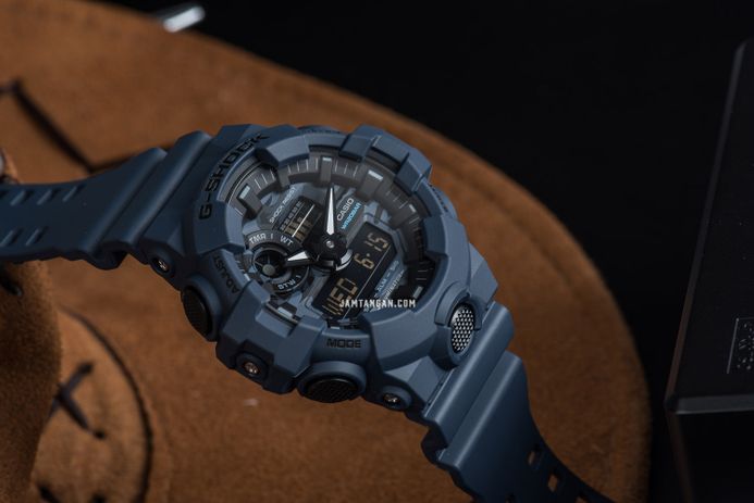 Casio G-Shock GA-700CA-2ADR Utility Camo Digital Analog Dial Blue Resin Band