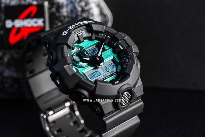 Casio G-Shock GA-700MG-1ADR Midnight Green Series Digital Analog Dial Black  Resin Band