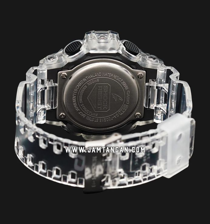 Casio G-Shock GA-700SKE-7ADR Transparent Pack Men Digital Analog Dial Clear Resin Band