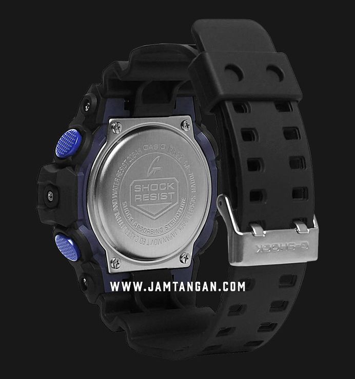 Casio G-Shock GA-700VB-1ADR Virtual Blue Digital Analog Dial Black Resin Band