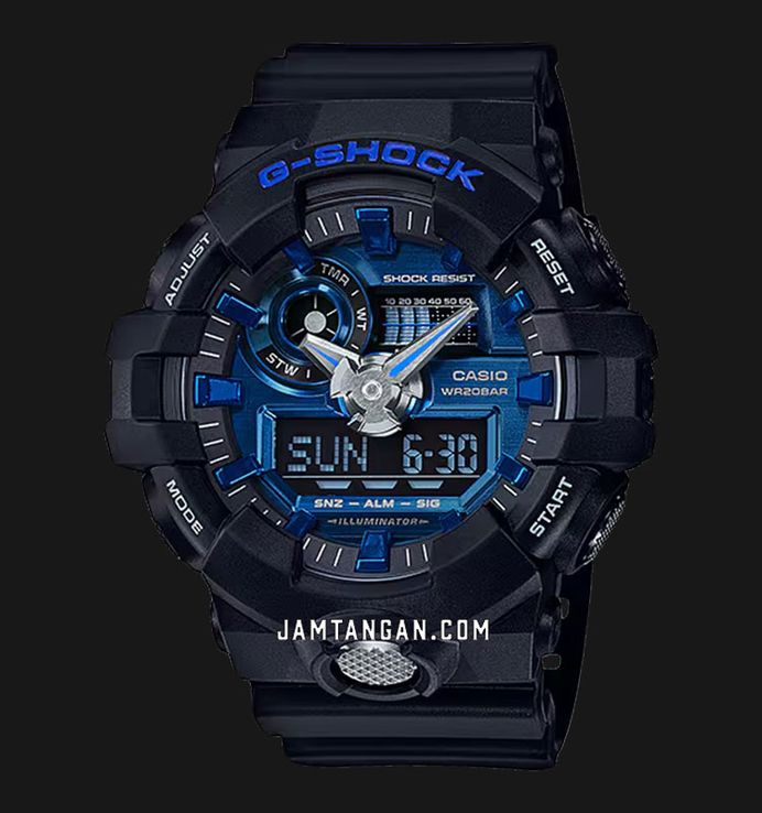 Casio G-Shock GA-710-1A2 GA-710-1A2JF Men Blue Digital