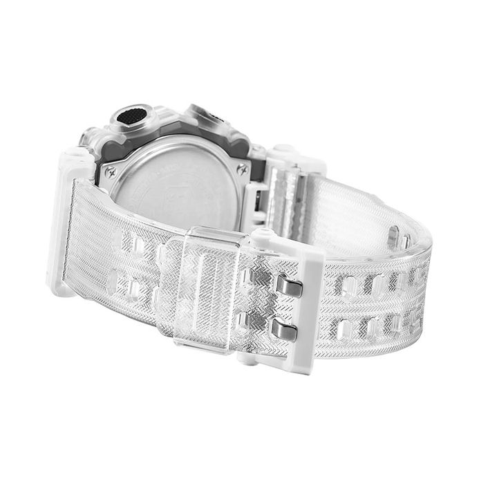 Casio G-Shock GA-900SKL-7ADR Sound Wave Series Digital Analog Dial White  Translucent Resin Band
