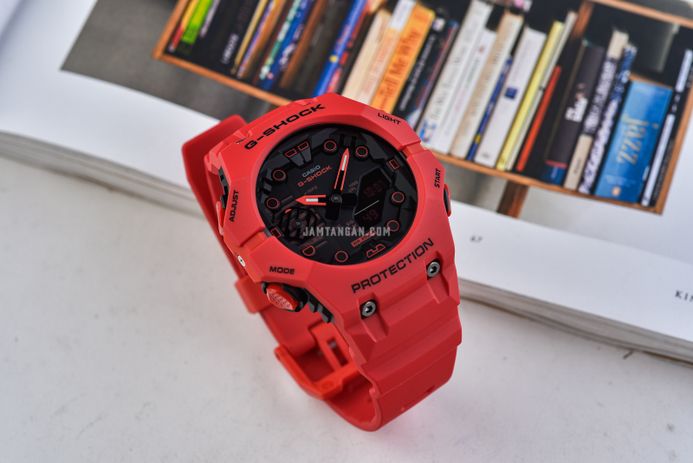 Casio G-Shock GA-B001-4ADR Digital Analog Dial Red Resin Band
