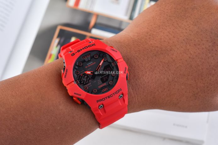 Casio G-Shock GA-B001-4ADR Digital Analog Dial Red Resin Band