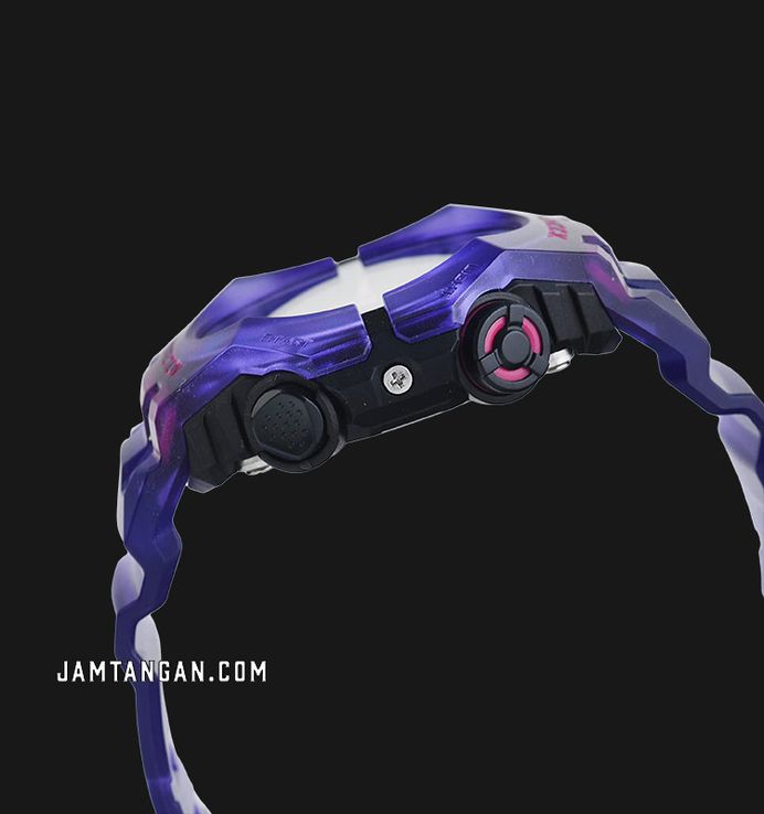 Casio G-Shock GA-B001CBRS-6ADR Cyberspace Digital Analog Dial Purple Transparent Resin Band