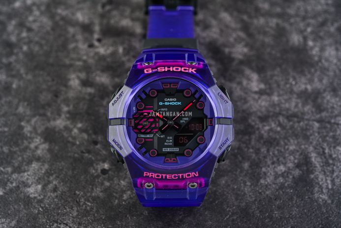 Casio G-Shock GA-B001CBRS-6ADR Cyberspace Digital Analog Dial Purple Transparent Resin Band