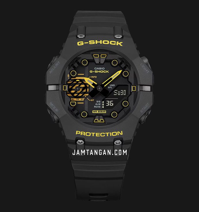 Casio G-Shock GA-B001CY-1ADR Caution Yellow Digital Analog Dial Black Resin Band