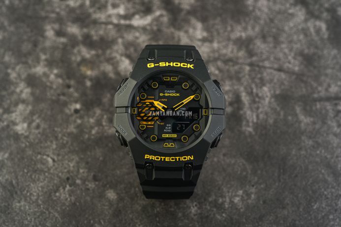 Casio G-Shock GA-B001CY-1ADR Caution Yellow Digital Analog Dial Black Resin Band