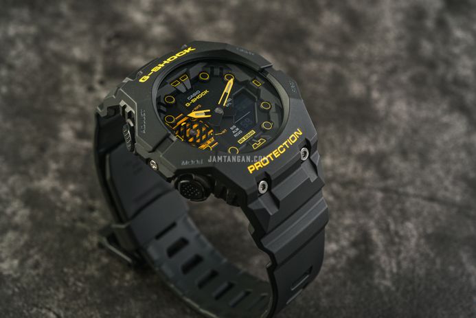 Casio G-Shock GA-B001CY-1ADR Caution Yellow Digital Analog Dial Black Resin Band