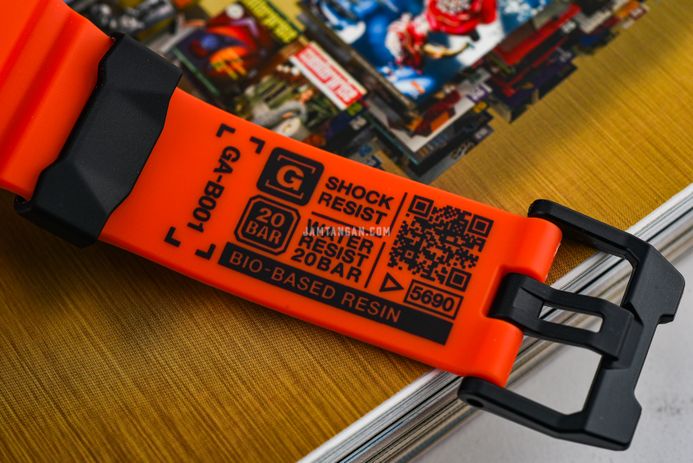 Casio G-Shock GA-B001FL-4ADR Function Logo Series Emergency Orange Resin Band