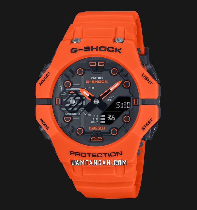 Casio G-Shock GA-B001FL-4AJF Function Logo Series Emergency Orange Resin Band (JDM)