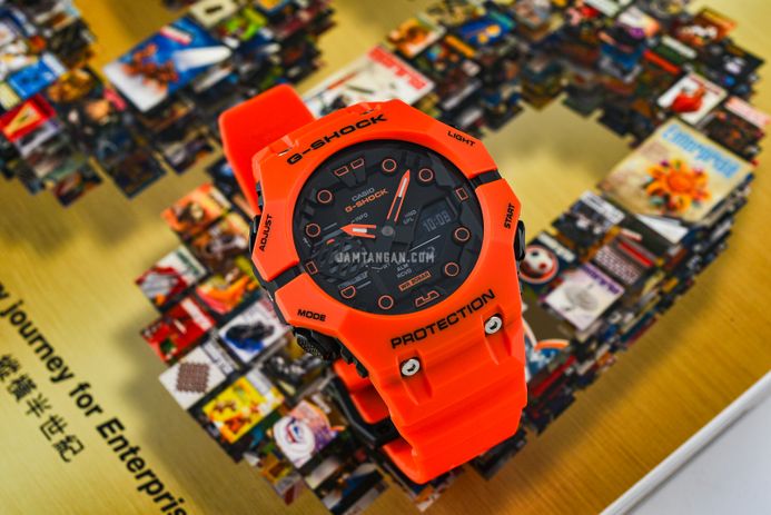 Casio G-Shock GA-B001FL-4AJF Function Logo Series Emergency Orange Resin Band (JDM)