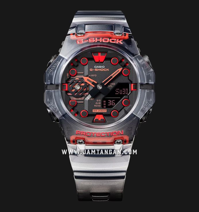 Casio G-Shock GA-B001G-1ADR Digital Analog Dial Black Transparent Resin Band