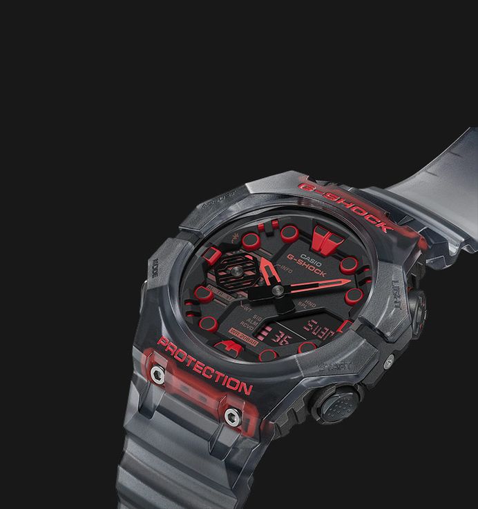 Casio G-Shock GA-B001G-1ADR Digital Analog Dial Black Transparent Resin Band