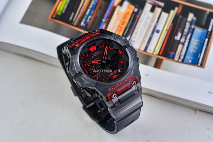 Casio G-Shock GA-B001G-1ADR Digital Analog Dial Black Transparent Resin Band
