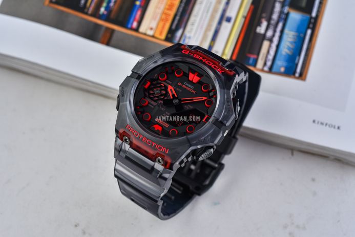 Casio G-Shock GA-B001G-1ADR Digital Analog Dial Black Transparent Resin Band