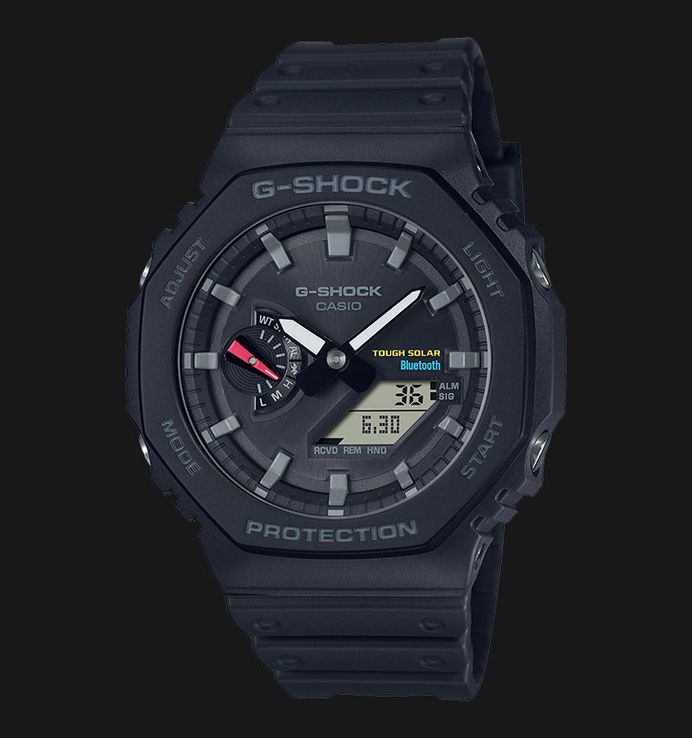 Casio G-Shock GA-B2100-1ADR CasiOak Tough Solar Digital Analog Dial Black Resin Band