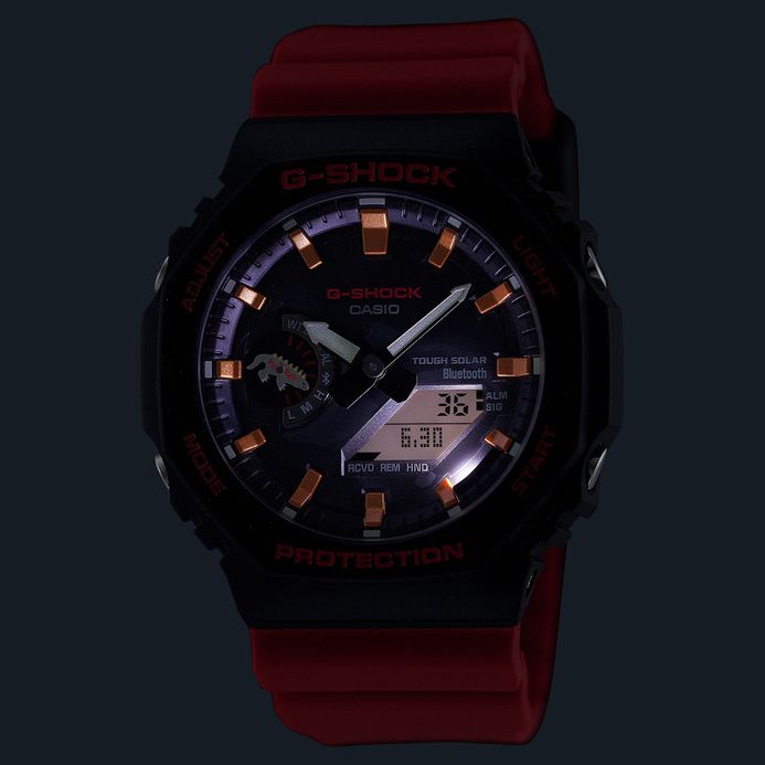 Casio G-Shock GA-B2100CD-1A4JR Charles Darwin Foundation For Galapagos Themed Red Resin Band (JDM)