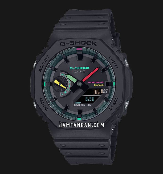 Casio G-Shock GA-B2100MF-1ADR CasiOak Multi-Fluorescent Accent Series Digital Analog Dial Resin Band