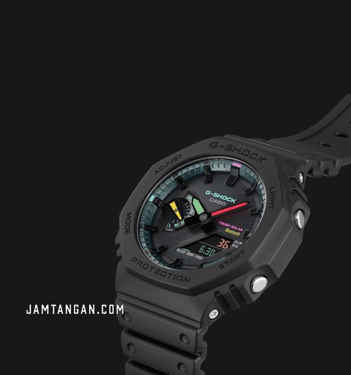 Casio G-Shock GA-B2100MF-1ADR CasiOak Multi-Fluorescent Accent Series Digital Analog Dial Resin Band