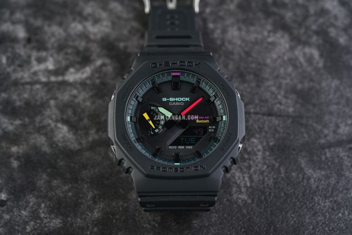 Casio G-Shock GA-B2100MF-1ADR CasiOak Multi-Fluorescent Accent Series Digital Analog Dial Resin Band