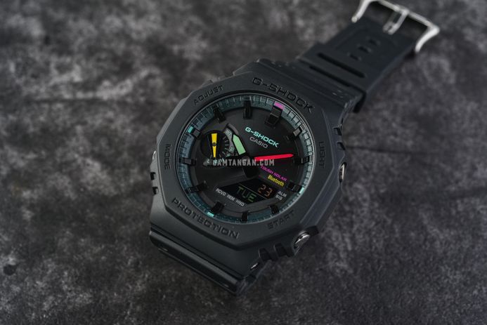 Casio G-Shock GA-B2100MF-1ADR CasiOak Multi-Fluorescent Accent Series Digital Analog Dial Resin Band