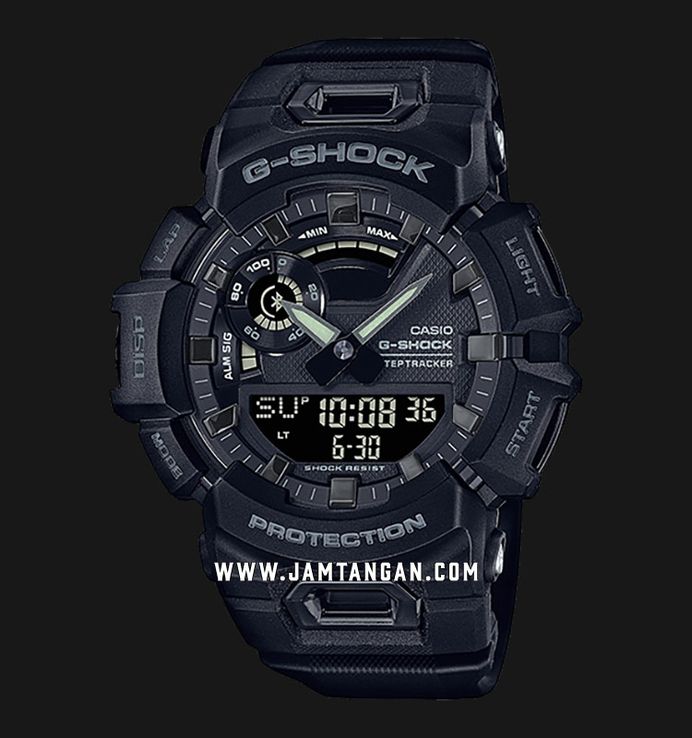 Casio G-shock G-Squad GBA-900-1ADR Black Digital Analog Dial Black Resin Band