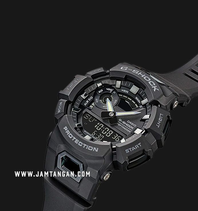 Casio G-shock G-Squad GBA-900-1ADR Black Digital Analog Dial Black Resin Band