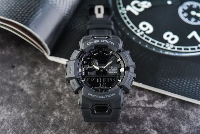 Casio G-shock G-Squad GBA-900-1ADR Black Digital Analog Dial Black Resin Band