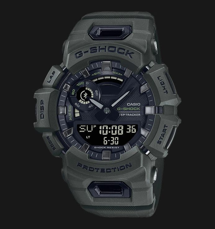 Casio G-Shock GBA-900UU-3ADR G-Squad Digital Analog Dial Dark Green Resin Band