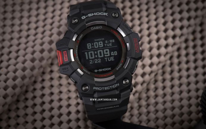 Casio G-Shock GBD-100-1DR G-Squad Men Black Digital Dial Black Resin Band