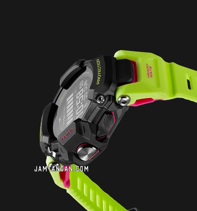 Casio G-Shock GBD-H2000-1A9DR G-Squad Tough Solar Black Digital Dial Green Resin Band