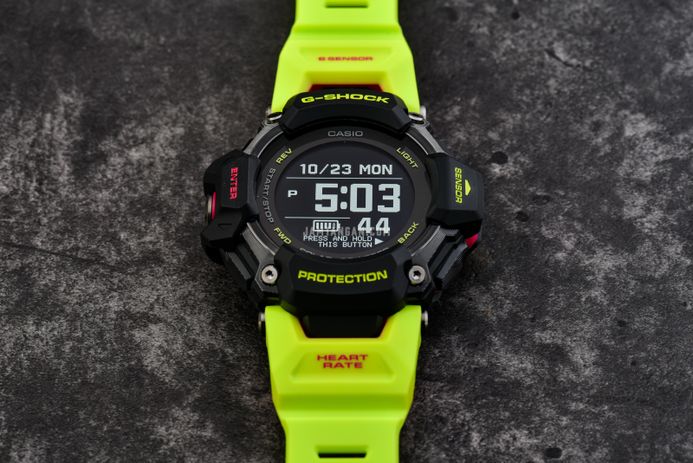 Casio G-Shock GBD-H2000-1A9DR G-Squad Tough Solar Black Digital Dial Green Resin Band