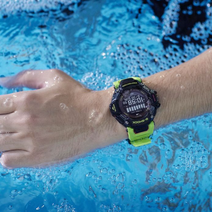 Casio G-Shock GBD-H2000-1A9DR G-Squad Tough Solar Black Digital Dial Green Resin Band