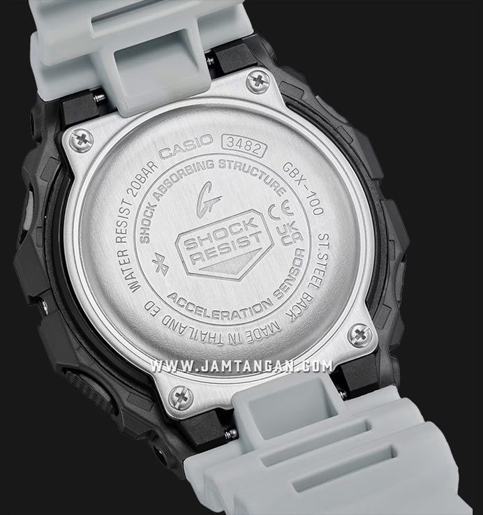 Casio G-Shock GBX-100TT-8DR G-Lide Men Digital Dial Grey Resin Band