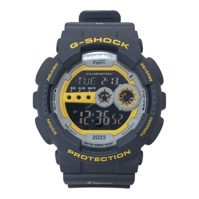 【未使用】CASIO G-SHOCK × 阪神タイガース 2023 LIMITED MODEL コラボモデル 限定 GD-100HT23-8JR デジタル 腕時計 カシオ Gショック Y0696 Casio G-Shock GD-100HT23-8 GD-100HT23-8JR Hanshin Tiger 2023 Men