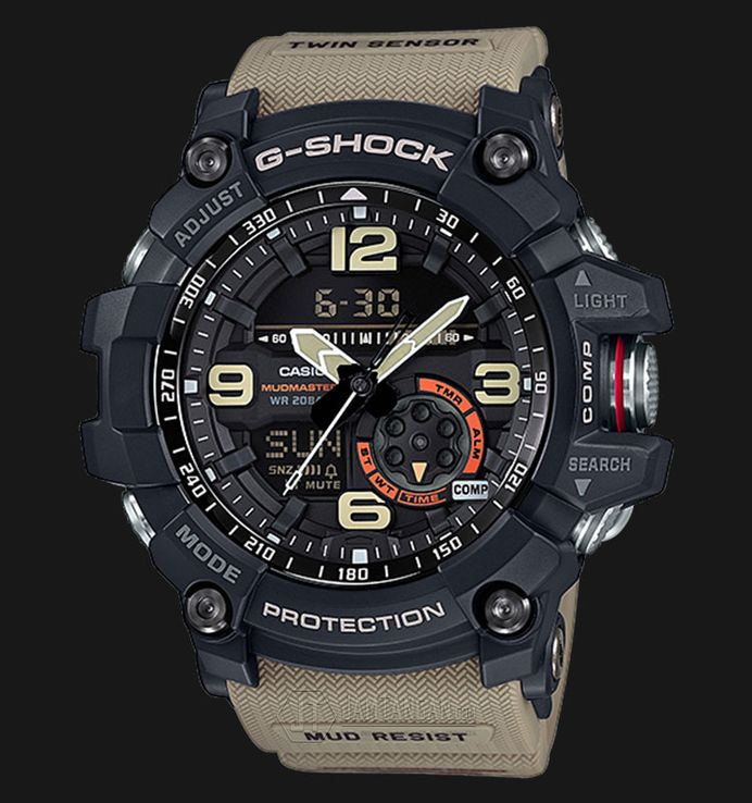 Casio G-Shock Mudmaster GG-1000-1A5DR Master Of G-Land Digital Analog Dial Brown Resin Band