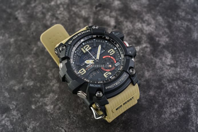 Casio G-Shock Mudmaster GG-1000-1A5DR Master Of G-Land Digital Analog Dial Brown Resin Band