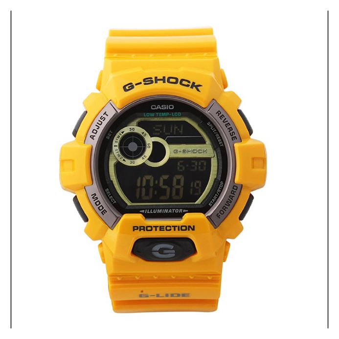 Casio G-Shock G-LIDE GLS-8900-2DR Black Digital Dial Yellow Resin