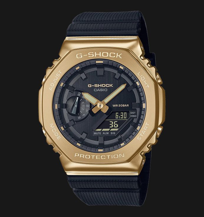 Casio G-Shock GM-2100G-1A9DR CasiOak Black Analog Digital Dial Black Resin Band
