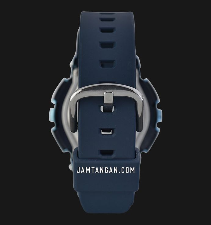 Casio G-Shock Women GM-S110LB-2ADR Tough Charm Digital Analog Dial Dark Blue Resin Band