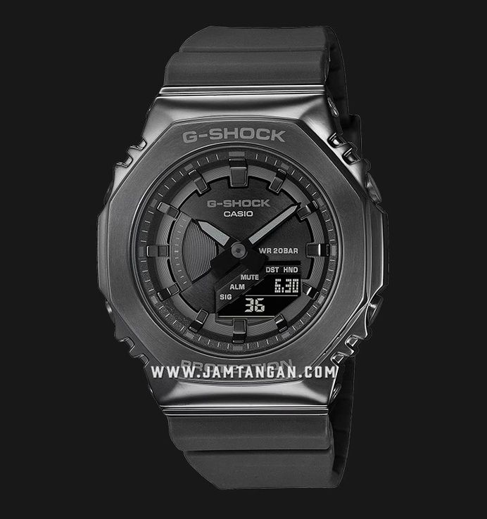 Casio G-Shock X ITZY Metal Covered GM-S2100B-8ADR CasiOak Digital Analog Dial Dark Grey Resin Band
