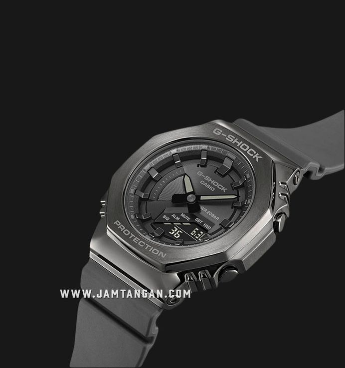 Casio G-Shock X ITZY Metal Covered GM-S2100B-8ADR CasiOak Digital Analog Dial Dark Grey Resin Band