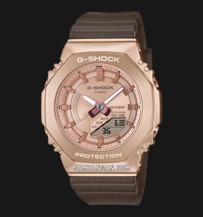 Casio G-Shock GM-S2100CB-5ADR CasiOak Luxurious Journey Digital Analog Dial Brown Resin Band